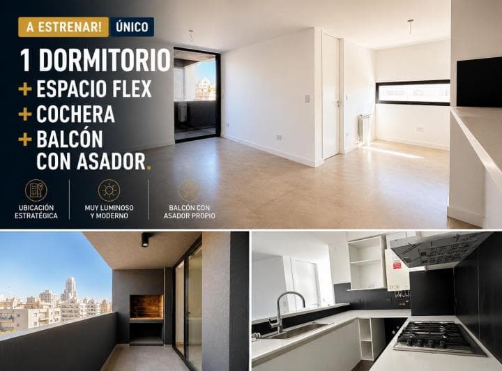 Departamento a Estrenar 1 Dorm. Flex | Balcón con Asador | Piscina | Gym | General Paz - 2