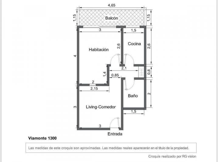 Venta Depto. Tribunales Monoambiente Div. Balcòn - 2
