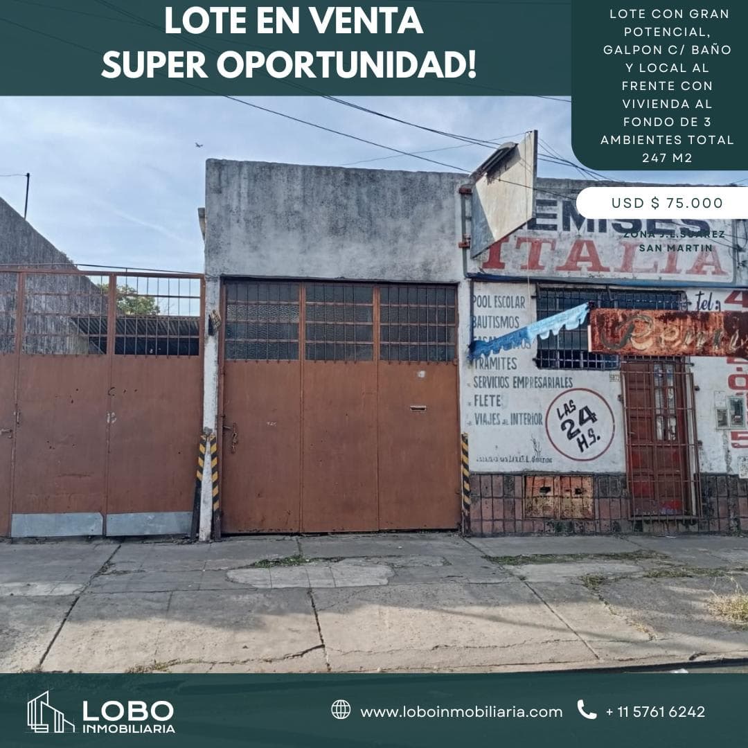 Gran Oportunidad de Inversión: Lote con Galpón y Vivienda Independiente 3 Amb